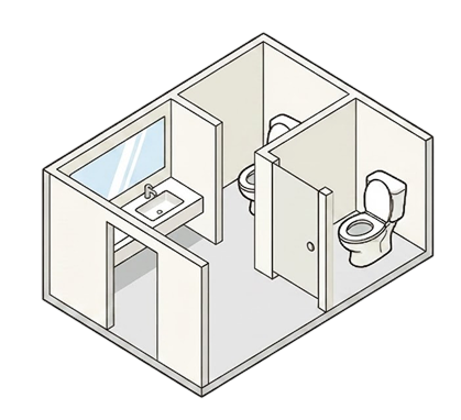 トイレ快援隊の標準清掃範囲